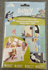 Bluey Sticker Puzzle Pack 4 Puzzle Sheets 4 Puzzle Boards 3 NEW