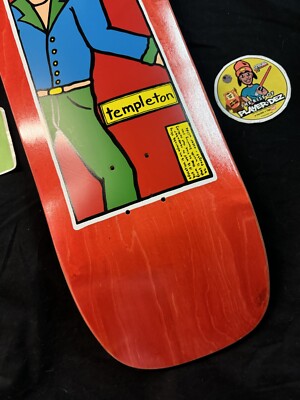 RARE Ed Templeton New Deal Skateboard Deck Shaped Disco Man 9.625