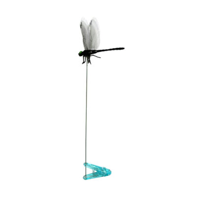 4 Pcs Realistic Dragonfly Hat Clips With Lanyards - 5.5x3.5 Inch Black PVC Decorative Pins