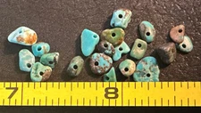 (20) Original Navajo Indian Turquoise Trade Beads Small Size Fur Trade 1800's