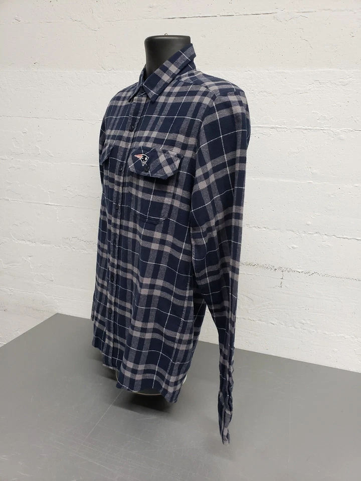 Antigua postura de los New England Patriots azul marino/gris para hombre talla pequeña Foto 3 de 4