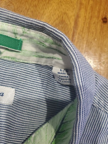 Tommy Bahama 🌴 Casual Short Sleeve Shirt Men's L Tencel/linen Soft - Picture 5 of 12