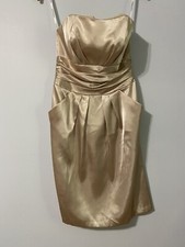 David's Bridal elegant bridal/formal Cocktail dress w/ pockets size 4, Champagne