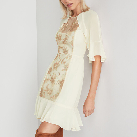 bcbg cream dress