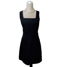 Tabloid Womens 9/10 Little Black Dress Sleeveless Knee Length Zip Back VTG