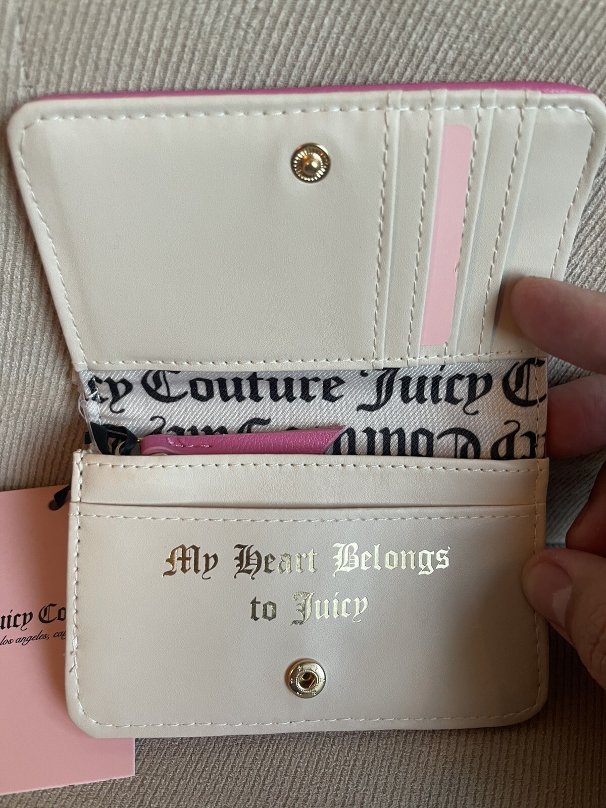 JUICY COUTURE HOT PINK PRECIOUS MOMENTS WALLET ‘My Heart Belongs To Juicy’ NWT image 6