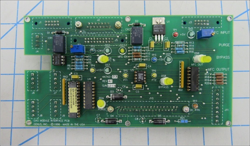 GENUS REV A1 GAS MODULE INTERFACE PCB 44742-03 by GENUS INC