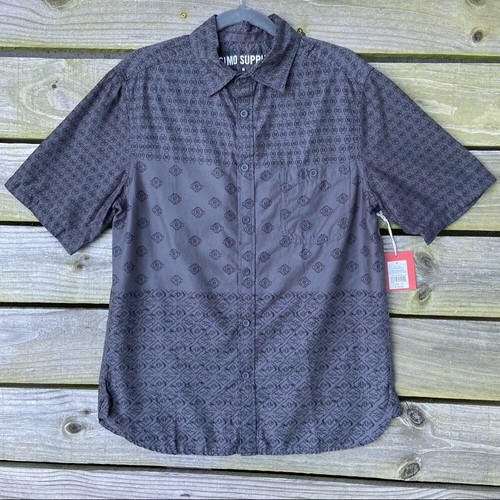 Chemise Homme Mossimo Imprimé Hawaïen Bleu Gris - Taille M, Occasion Très Bon état