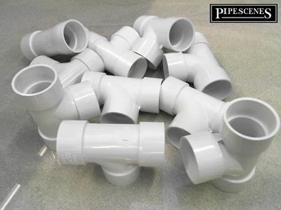 Waste Pipe Fittings Tee for 32mm 36mm x 10 for Solvent Weld Waste Pipe