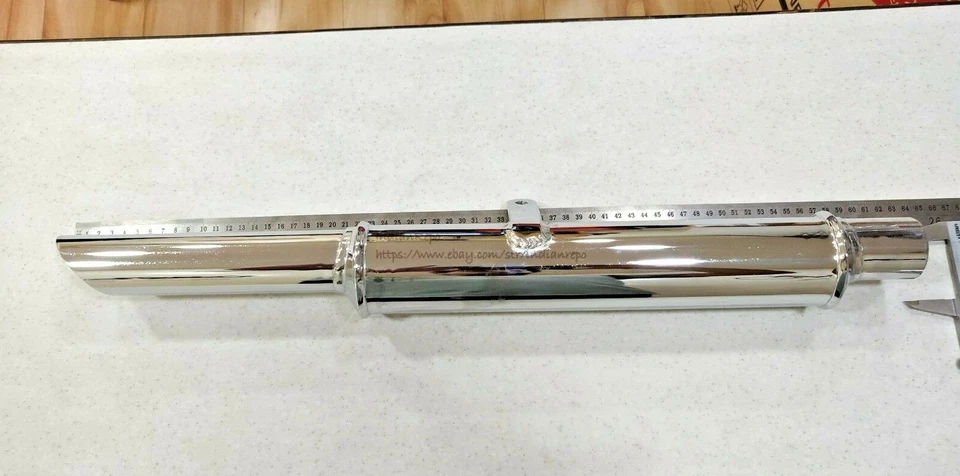 SILENCIADOR Y TUBO DE ESCAPE (CROMADO) CON CLIP PARA INDIO 741 NÚMERO DE PIEZA: 93489 Foto 3 de 4