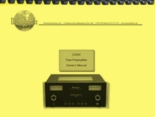 McIntosh C2500 OWNER'S MANUAL and SERVICE MANUAL