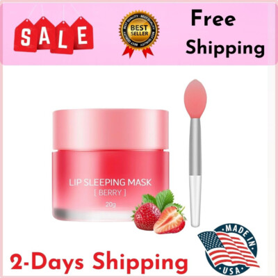 Lip Sleeping Mask, Moisturizing Lip Mask, Overnight Lip Mask for Chapped