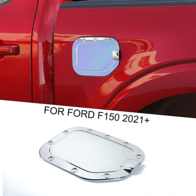 Exterior Fuel Filler Door Gas Tank Cap Cover Trim Decor for Ford F150 21+ Chrome