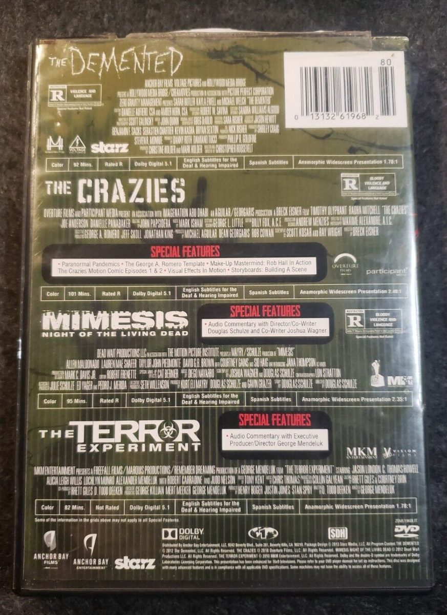 ゾンビホラー映画ＤＶＤ『エルゾンビ』４本セット美品です。 Zombies: 4 Movie Collection (DVD, 2014, 4-Disc Set) Crazies