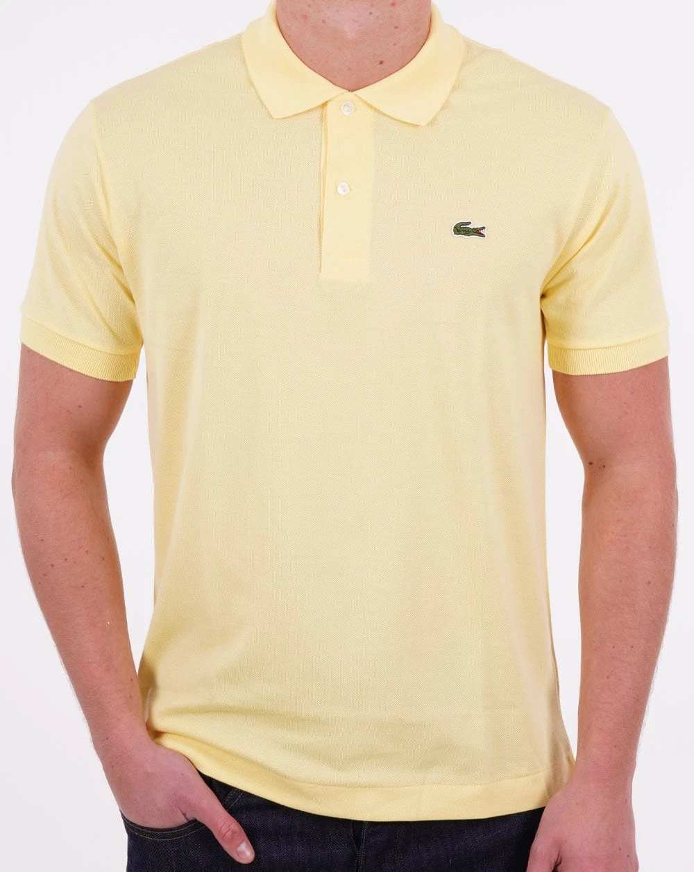 Mens Lacoste Polo shirt - Yellow - 100% Cotton - Classic Fit - Cotton - Size XL