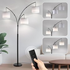 Floor lamp with Remote, 3 Light Arc Floor Lamps for Living Room, 2400LM Tall ...