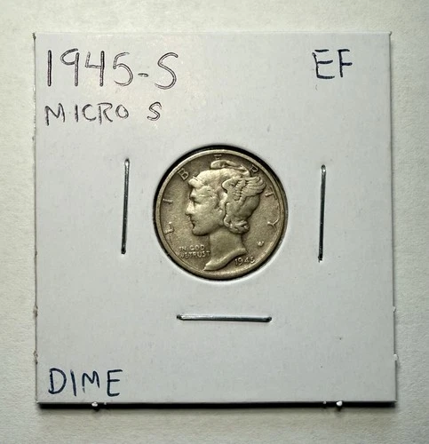 1945-S Mercury Dime Micro "S" SILVER - Extra Fine (EF/XF)