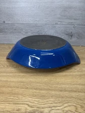 Michael Lax Copco Denmark Blue  Cast Iron Enamel Paella Pan Casserole 16.5x14”