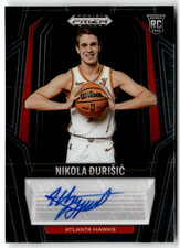 2024-25 Panini Prizm Black NBA No. RS-DUR Nikola Durisic Rookie Auto