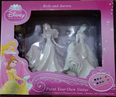 DISNEY PRINCESS BELLE AND AURORA PAINT YOUR OWN STATUE KIT