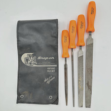 Snap-on Tools Hbf500o 4 Piece Orange Hard Handle File Set Pouch Usa Made Rare Snap-on Tools Hbf500o 4 Piece Orange Hard Handle File Set Pouch Usa Made Rare