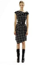 Michael Kors Collection Raspberry Double Faced Wool Midi Sheath Dress Size 6