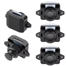 5 Pack Push Button Keyless Locks Latch Knob for RV Drawer Cupboard Cabinet Door