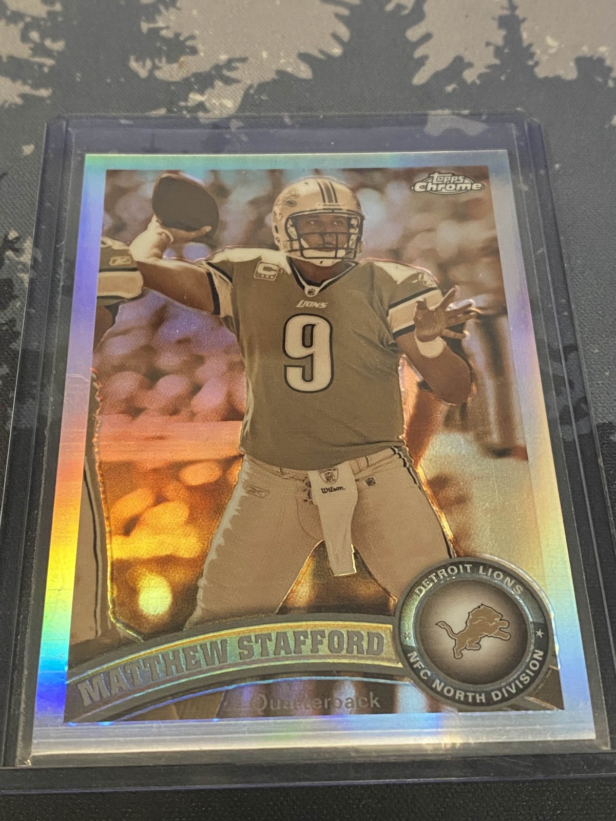 2011 topps chrome sepia refractor Matthew Stafford #4 /99