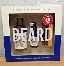 Cremo Beard Grooming Kit Quality Wash Softener Oil Brush Premium Barber Grade