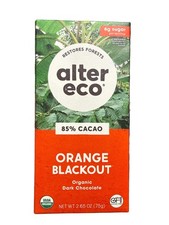 12x 9/26 Organic Dark Chocolate Bar, Orange Blackout, 85 Cacao, 2.65 oz 75 g 