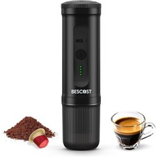 2-in-1 Portable Coffee Maker, Works with NS Pods & Ground Coffee