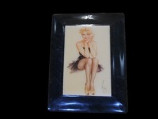 VARGA MARBLE PAPERWEIGHT &ndash; HAMILTON GIFTS &ndash; 1987 LICENSED PINUP &ndash; ABOUT 3&times;4 IN