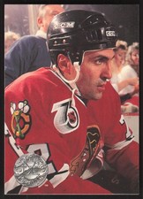 John Tonelli, 1991-92 Pro Set Platinum, #22, Chicago Blackhawks,