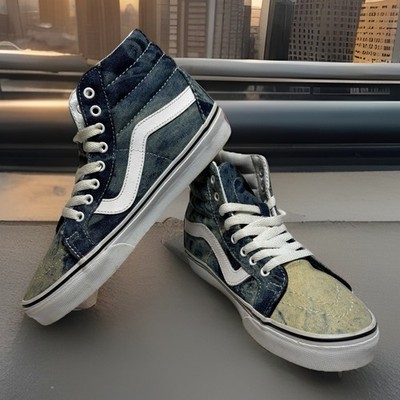 VANS Sk8-Hi Denim Shoes Men's 5.5 Women 7 EUR 37 UK 4.5 721356