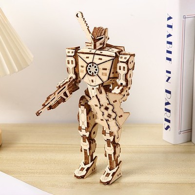 3D Robot Model DIY Wooden Puzzle Kit 210 piecs Assembly Jigsaw for Boy Best Gift