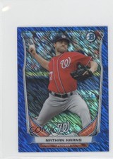 2014 Bowman Scout Top 5 Prospects Mini Chrome Refractors Blue Nathan Karns 9ws