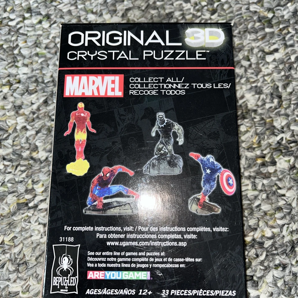 Rompecabezas de cristal 3D BEPUZZLED / MARVEL - ¡SPIDER-MAN!  NUEVO Foto 3 de 4