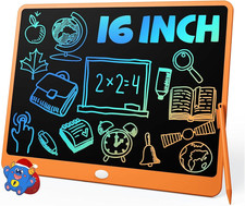 LCD Writing Tablet Doodle Board, 16Inch Colorful Drawing Tablet Kids Travel Esse