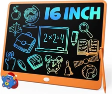 LCD Writing Tablet Doodle Board, 16Inch Colorful Drawing Tablet Kids Travel Esse