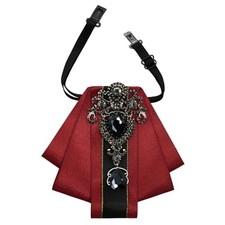 Rhinestone Bow Ties for Men Pre Tied Satin Ribbon Mens Bowtie with Crystal Red