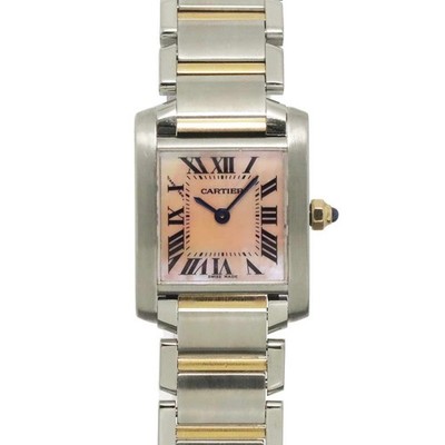 Cartier Tank Francaise SM W51027Q4 750 PG Quartz Pink Shell Dial 90333221