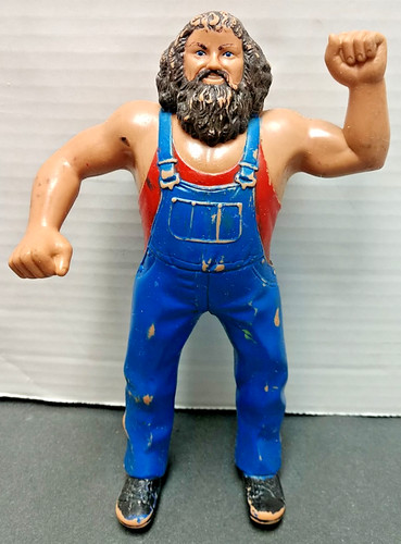 1984 WWF LJN Hillbilly Jim Rubber Wrestling Action...