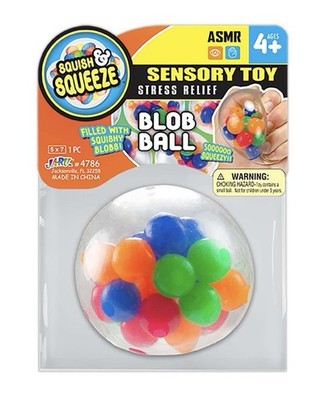 Ja-Ru Squish & Squeeze Sensory Blob Ball Toy Multicolor Squishy Viral *NEW*