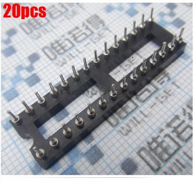 20Pcs Solder Type Sip Round 28Pin Gold Plated Machined Socket Adaptor DIP28 I rf