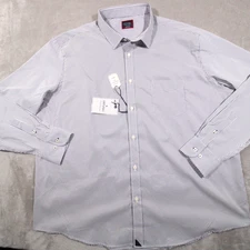 Untuckit long sleeve button up shirt 3XL Men gray striped
