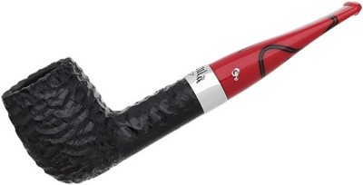 Peterson Dracula Rusticated X105 Billiard Tobacco Pipe Fishtail Stem - 3056K