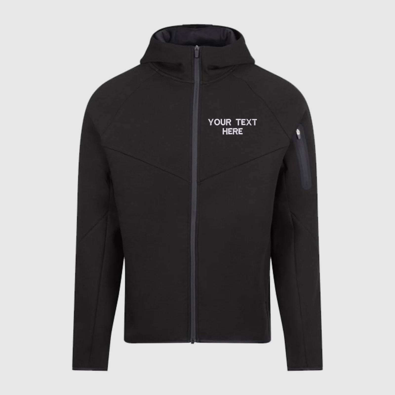 Custom Embroidered AWDis Cool Adapt Fleece Zoodie Your Text Relaxed Fit Zip Top