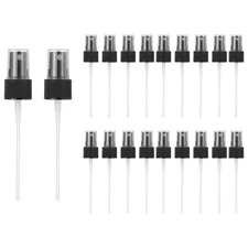 Fine Mist Spray Top, Spray Bottle Nozzle for 20 Caliber, Pack of 20, Black