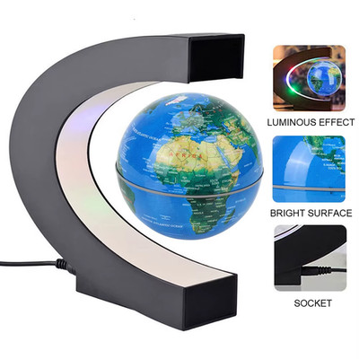 Floating Magnetic Levitation Globe LED World Map Electronic Antigravity Lamp Nov
