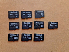 Used Sandisk Micro SD lot 8GB -10 cards